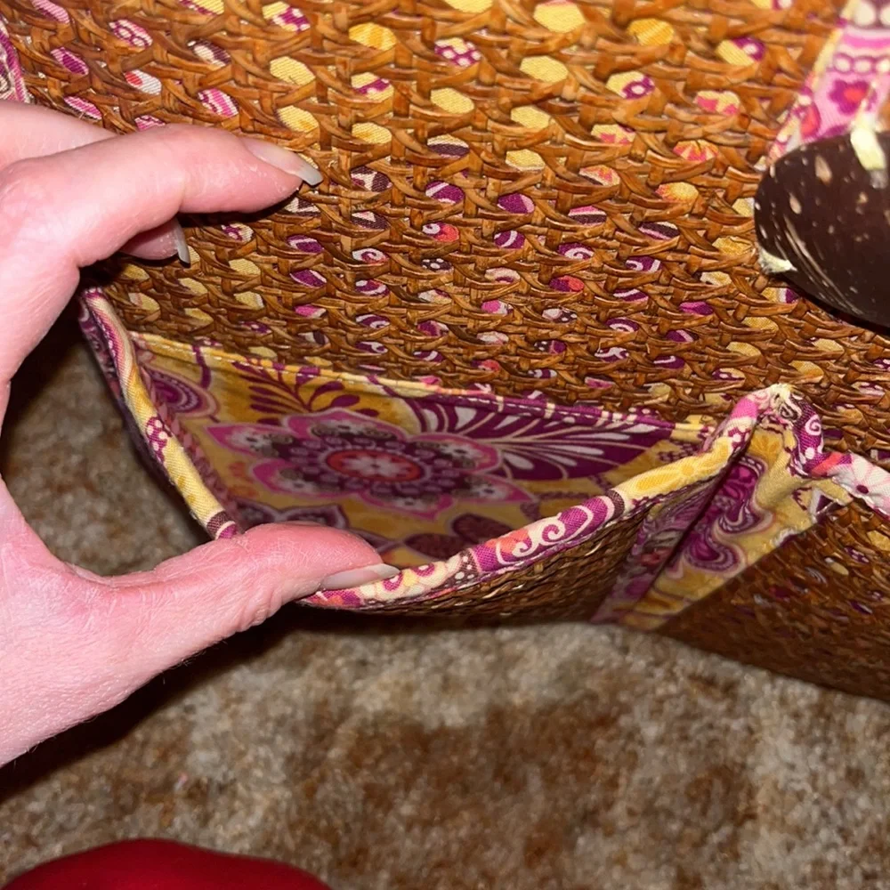 RARE EUC Vera Bradley wicker purse - Picture 11 of 16